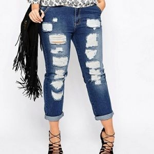 NWT Distressed Alice & You Boyfriend Jeans